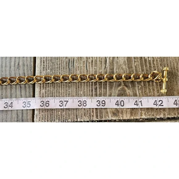 Vintage 80s Womens Chain Link Waist Belt Gold Tone Layered Adjustable Boho Swag - Picture 10 of 11